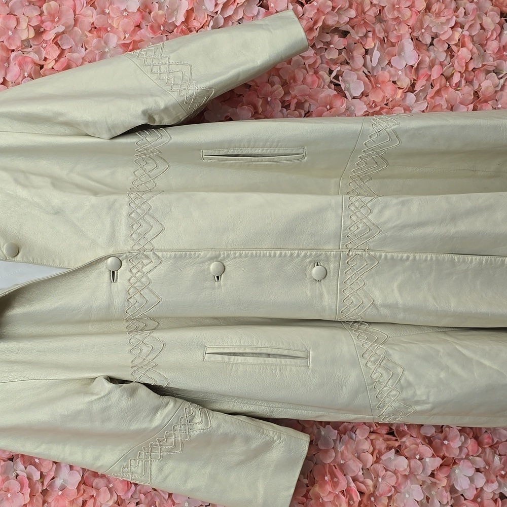 Dero by Rocco D’Amelio| Leather swing coat  with Pockets & Buttons | Size Medium - Picture 3 of 16